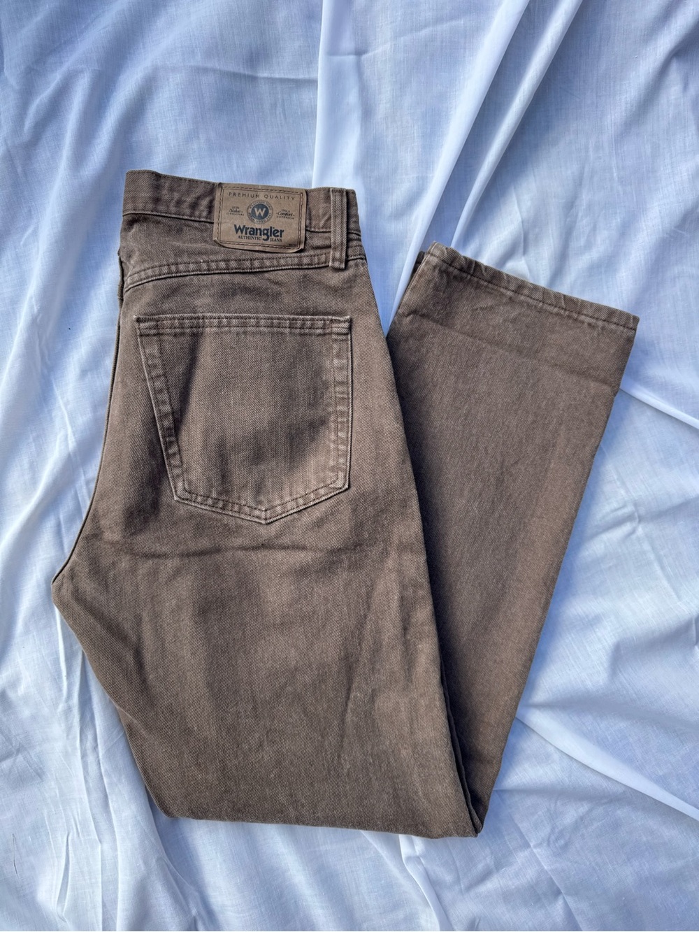 Wrangler Men's Brown Straight Jeans